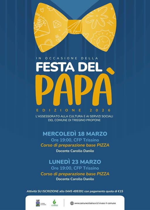  Corsi preparazione base PIZZA per la Festa del Papà 